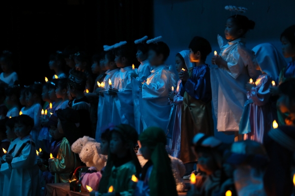 2024年度 大阪信愛学院幼稚園の「聖劇」の様子