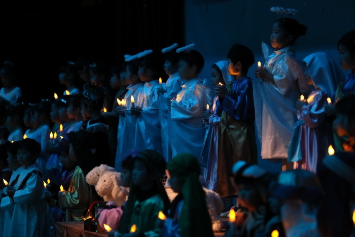 2024年度 大阪信愛学院幼稚園の「聖劇」の様子