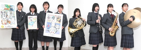 参加予定の文化クラブ　漫画研究部（左）、吹奏楽部（右）