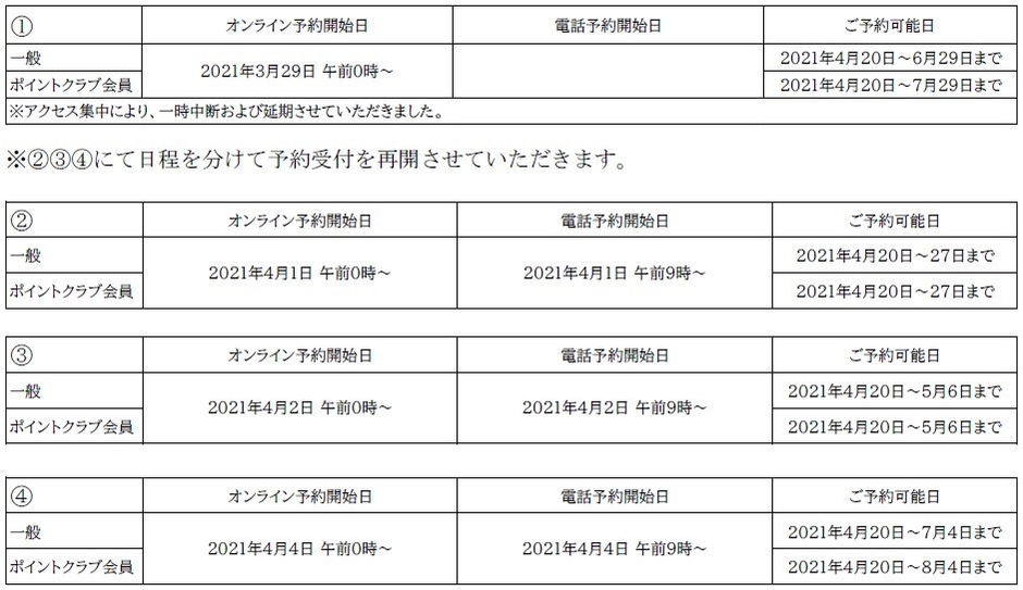 予約受付日時