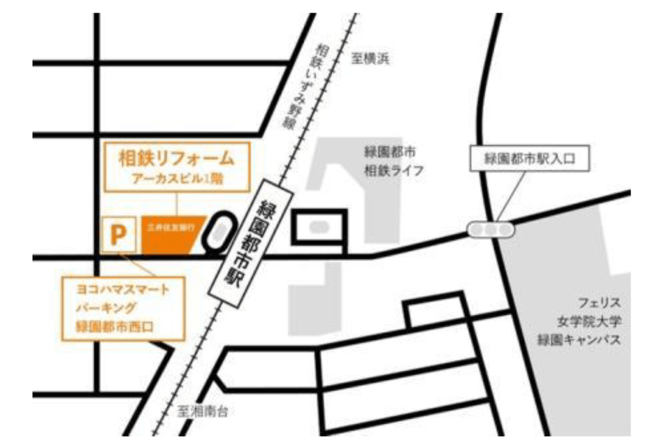 「Ryokuen LIVE BASE」位置図