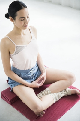 必要な高さに調整して座ることができる