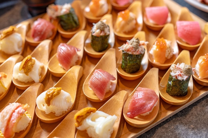 【冬ビュッフェ】見た目も可愛らしいスプーン寿司