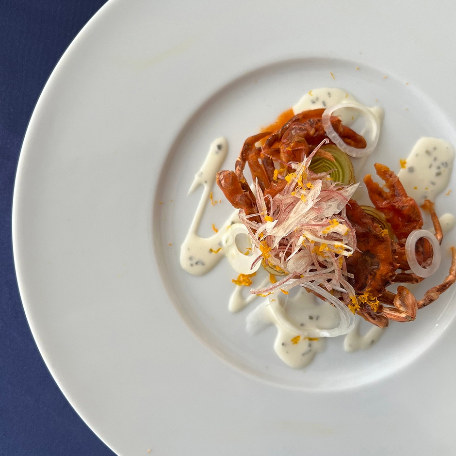 ソフトシェルクラブのフリット