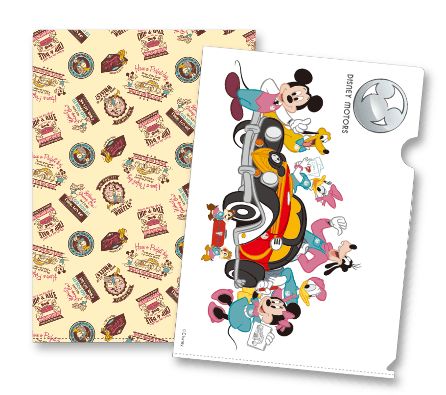 ディズニーモータース  オリジナルクリアファイル（イメージ）(c) Disney