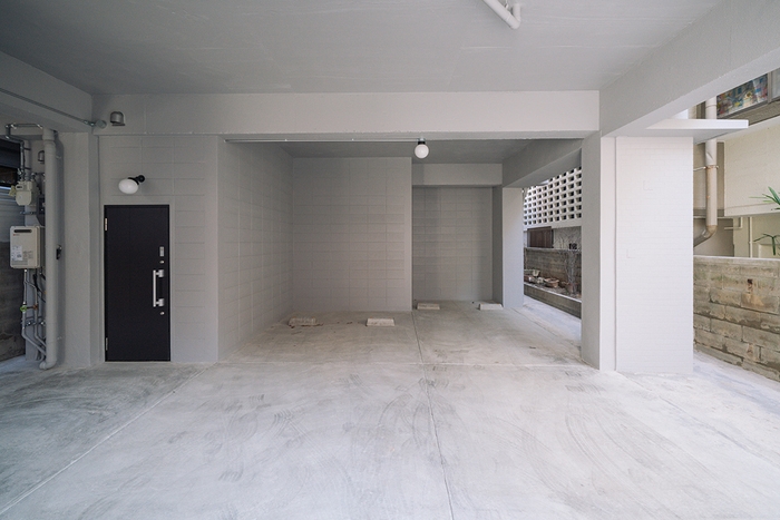 減築した駐車スペース