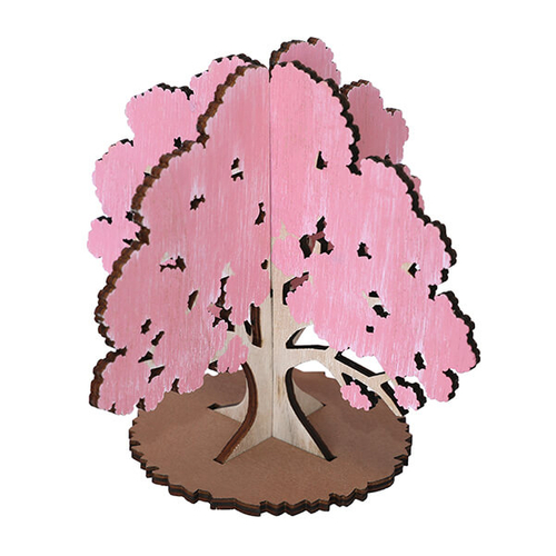 【NEW】「ウッド パネルツリー 桜の木」価格：759円／サイズ：W19×D19×H16cm
