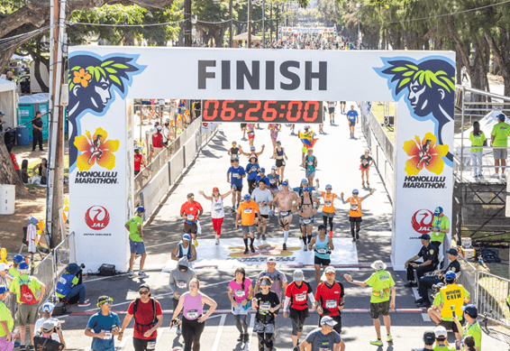 JALホノルルマラソン・フィニッシュエリア