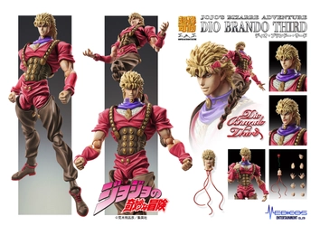 超像可動『ジョジョの奇妙な冒険』より、 アナザーカラー＆限定特典付きの「ディオ・ブランドー・サード」 「ディエゴ・ブランドー・サード」、クリアカラーの 「クレイジー・ダイヤモンド Ver.CLEAR & GOLD」が登場!!