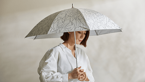 Fuwacool®（フワクール®）　ホワイトラミネート　「ラインフラワー」