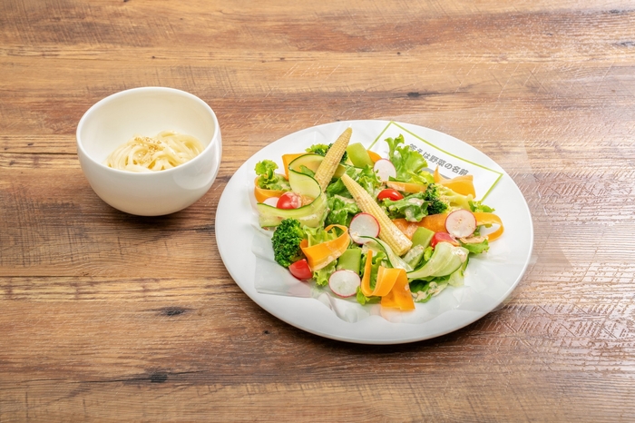 ▲ふくらPの食べずに解けるか？サラダうどんプレート