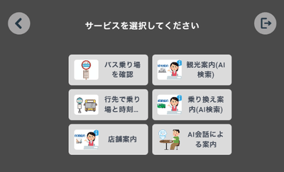 サービス選択画面