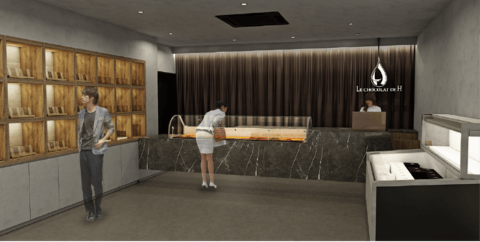 ショコラ店舗パース