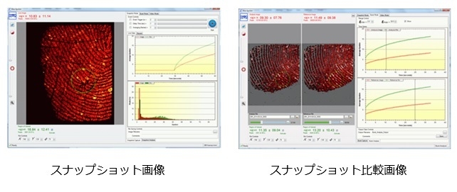 スナップショット画像と比較画像