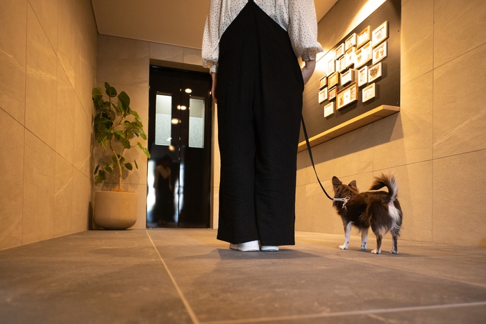 エントランスにはペットちゃんの写真を掲示しています