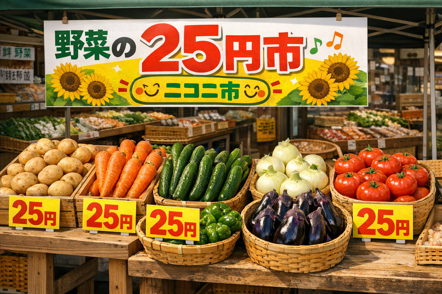 野菜の25円市※画像はイメージです※