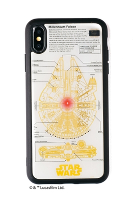 iPhoneXS Maxケース ファルコン 白 LED