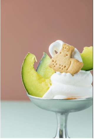 メロンとミルクソフト