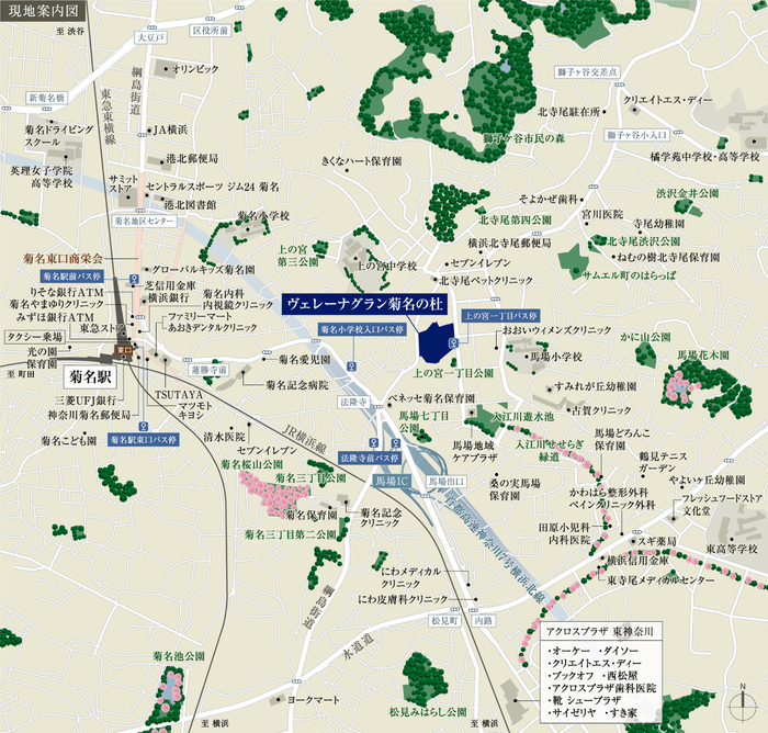 ヴェレーナグラン菊名の杜　現地案内図