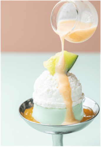 メロン皿プリン