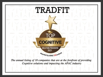 TradFitは著名テックメディアCIO Outlookより 2021年アジア太平洋のクラウドサービス事業者として No1企業に認定・選出