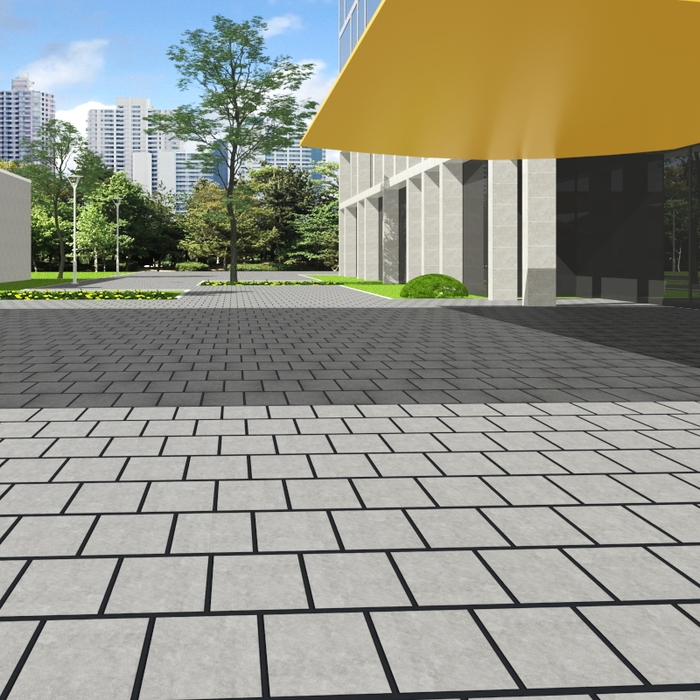 施工想定例:オフィスビルエントランスト近景