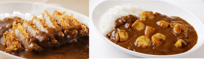 カツカレー&海鮮カレー