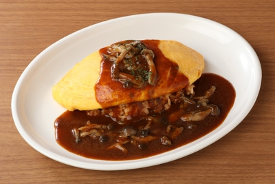 きのこオムライス（Rサイズ930円、Mサイズ1,030円）