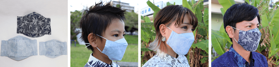 左:XSサイズ、中:Sサイズ、右:Mサイズ