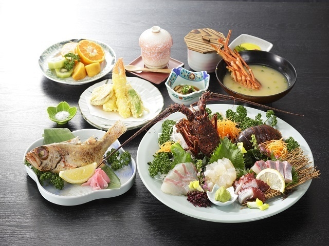 秋会席~伊勢海老のお造りとノドグロの塩焼き~(休暇村雲仙)