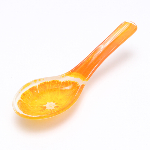 「ガラスフルーツレンゲ オレンジ」価格：165円／サイズ：W13×D4.3×H4.5cm