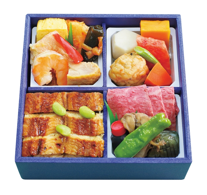 <なだ万厨房>ローストビーフとと鰻弁当