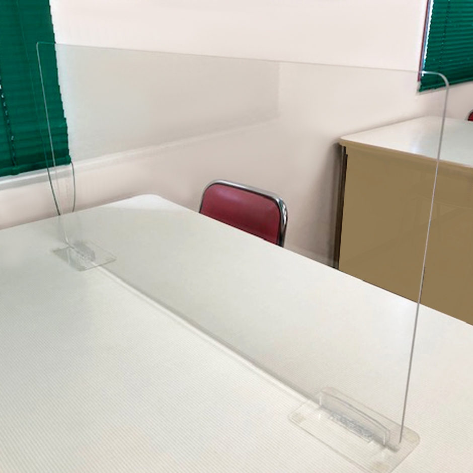 ＜設置イメージ＞W900×H450×t3.0(mm)　アクリル透明