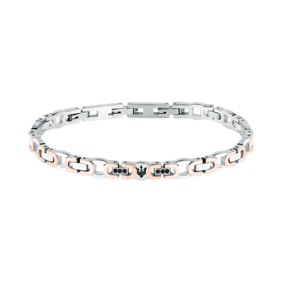 ICONIC BR SS RG+BLACK CRYS BLK 18+3.5CM