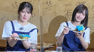 【STU48】青いグルメに挑戦！お好み焼き調査で絶品○○焼き登場