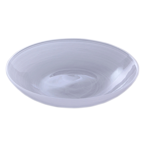 「Marble ガラス WH Plate L」価格：539円／サイズ：Φ20.5×H8.5cm