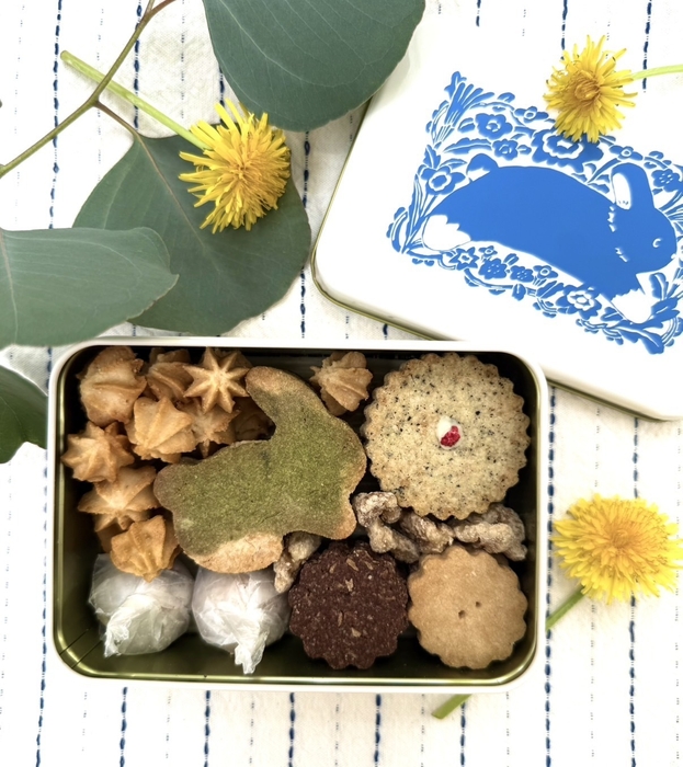 八女抹茶＆バニラのウサギマーブルクッキー、白ごまのスノーボールなど