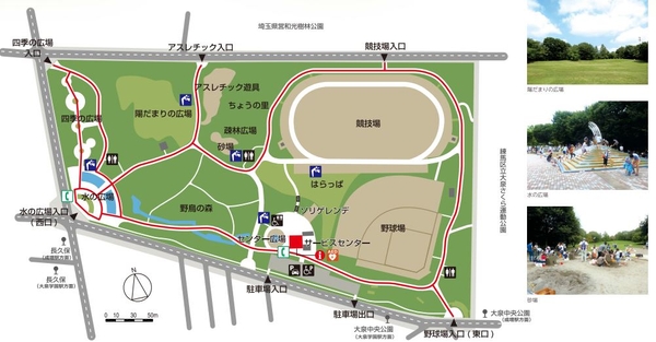 大泉中央公園　園内マップ