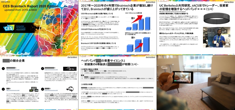 脳科学ビジネスの最先端が分かるブレインテックの最新情報　 CES 脳科学企業レポート2020年版を販売開始
