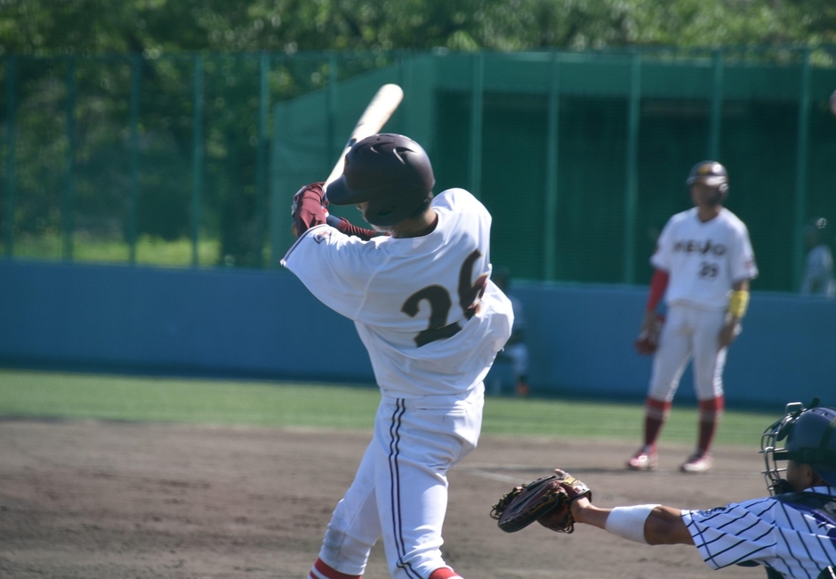 勝ち越しの２点タイムリー二塁打を放った永田選手