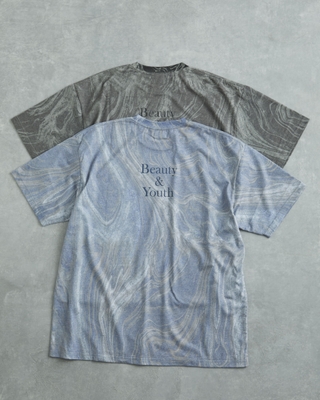 マーブルTシャツ(半袖)　バックプリント