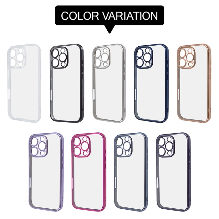 精密設計 カメラ保護 衝撃吸収 バンパー メタリック TPUソフトケース