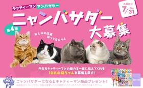 あなたの愛猫がキャティーマンの顔に！ 7月18日から「第4期ニャンバサダー」大募集開始