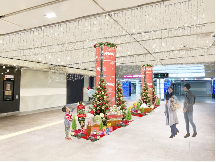 FARURU間通路クリスマス装飾