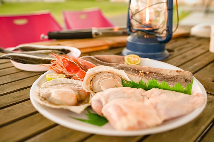 魚介や鶏もも、網焼きBBQでは焦げてしまいがちな野菜類もしっとり・ふっくら！