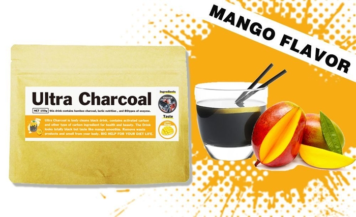 活性炭入りチャコールダイエットドリンク「UltraCharcoal(ウルトラチャコール)マンゴー味」