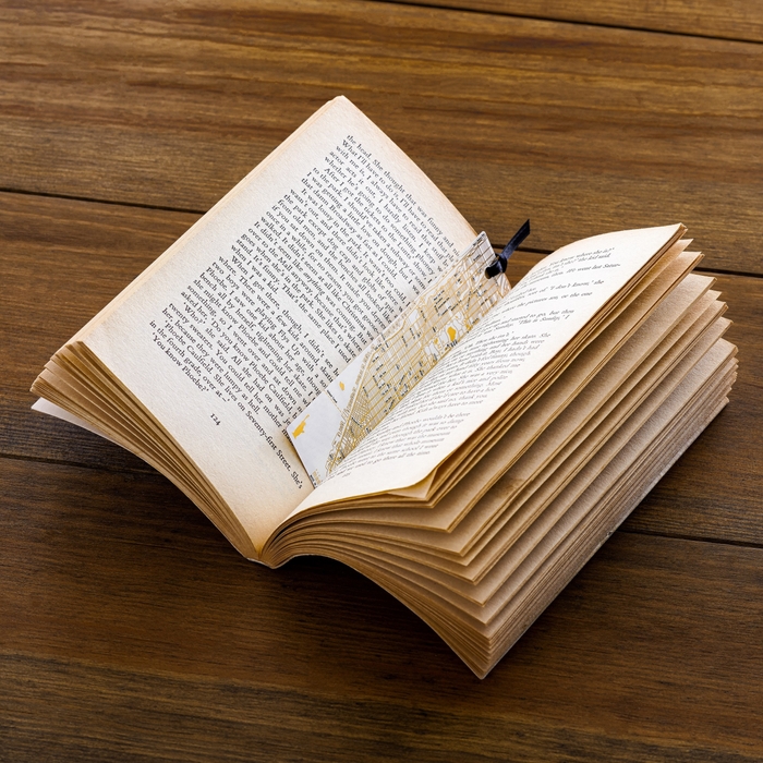 NY回路地図 基板アート栞 白