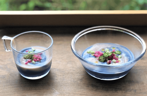 附属農場産じゃがいも2種を使用した冷製ビシソワーズ