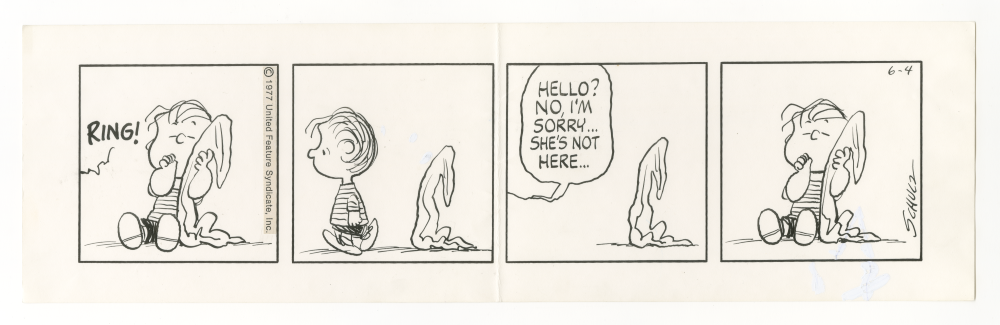 「ピーナッツ」原画 1977年6月4日 (C) Peanuts Worldwide LLC