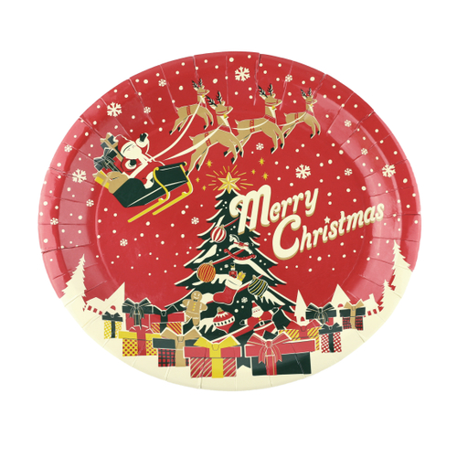 「ペーパープレート L メリークリスマス」価格：132円／サイズ：W29×H26cm 、3枚入り
